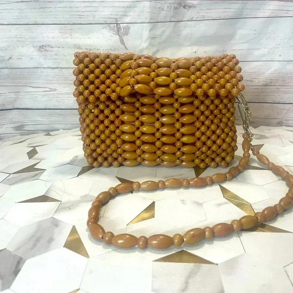 Vintage Beaded Lady Ellen Wristlet Clutch Purse Handbag VTG Keychain‎ Envelope - Picture 2 of 10